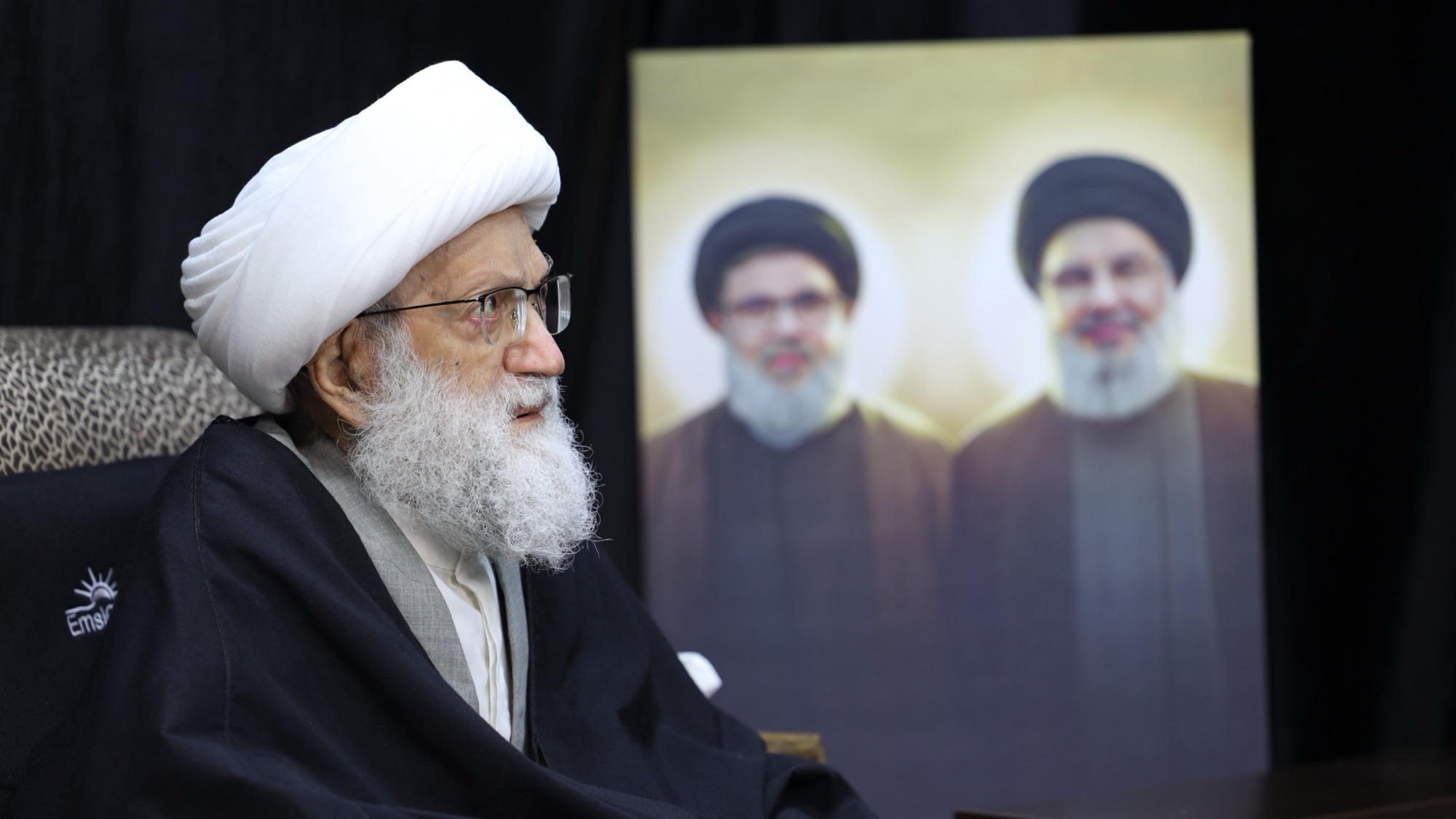 آية الله قاسم يشارك في تأبين السيد حسن نصر الله والسيد صفي الدين "رحمهم الله"