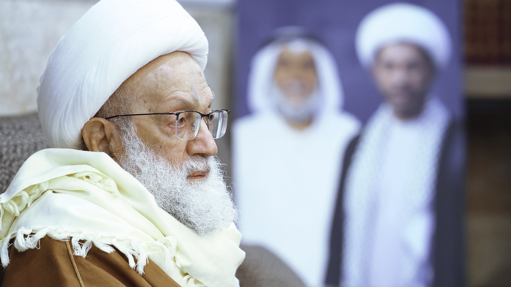 آية الله قاسم مشاركاً في التجمع التضامني مع الشيخ علي سلمان والأستاذ حسن مشيمع
