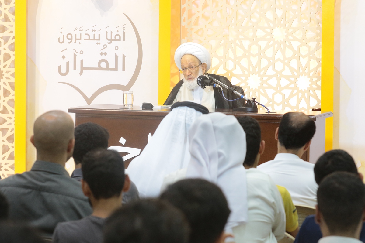تغطية مصورة : كلمة سماحة آية الله قاسم بمأتم المرخ بعنوان “شهر الله .. ربيع الروح”